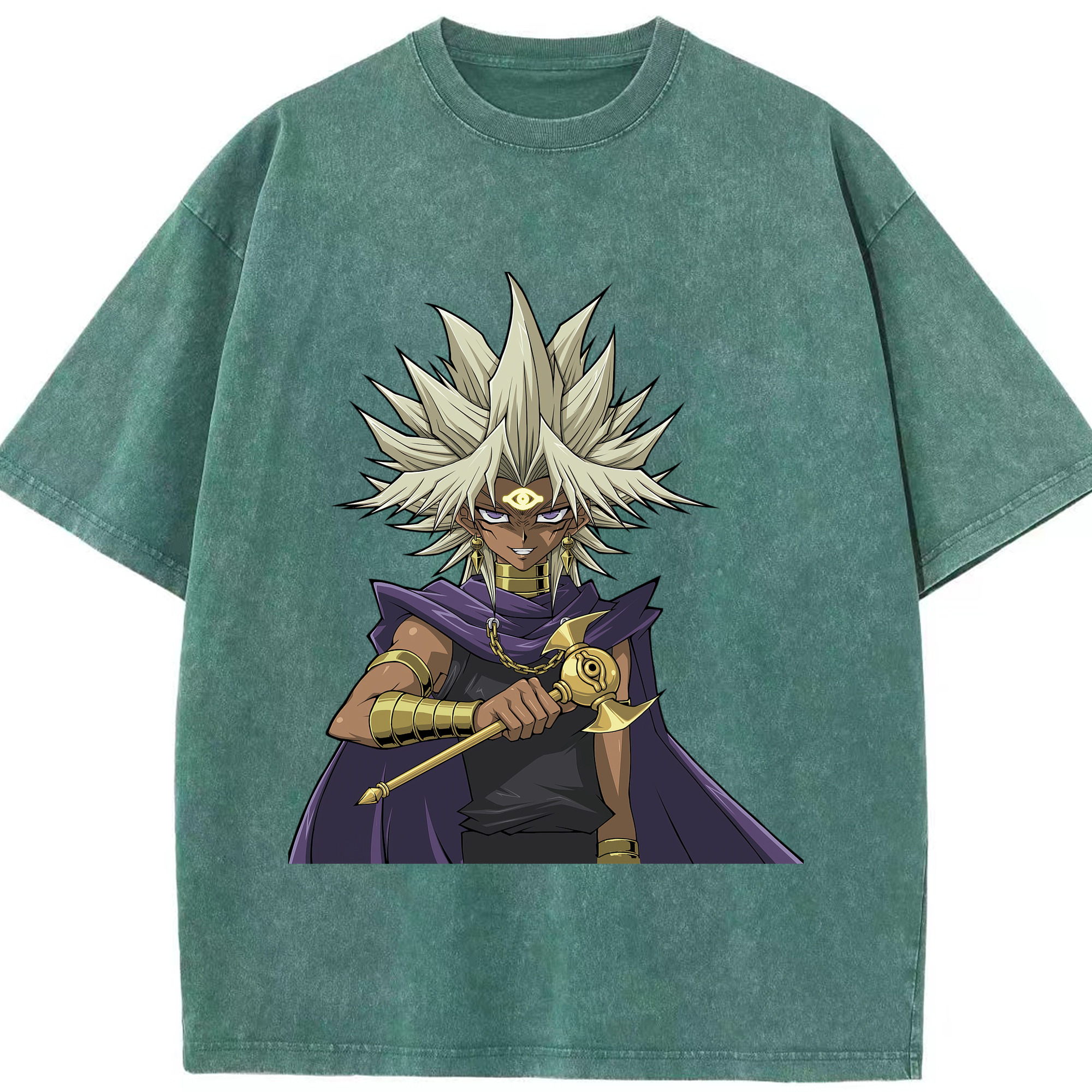 （画像用） 遊☆戯☆王 Yu-Gi-Oh! 綿100% ヴィンテージ風 半袖Tシャツ（フロントプリント）